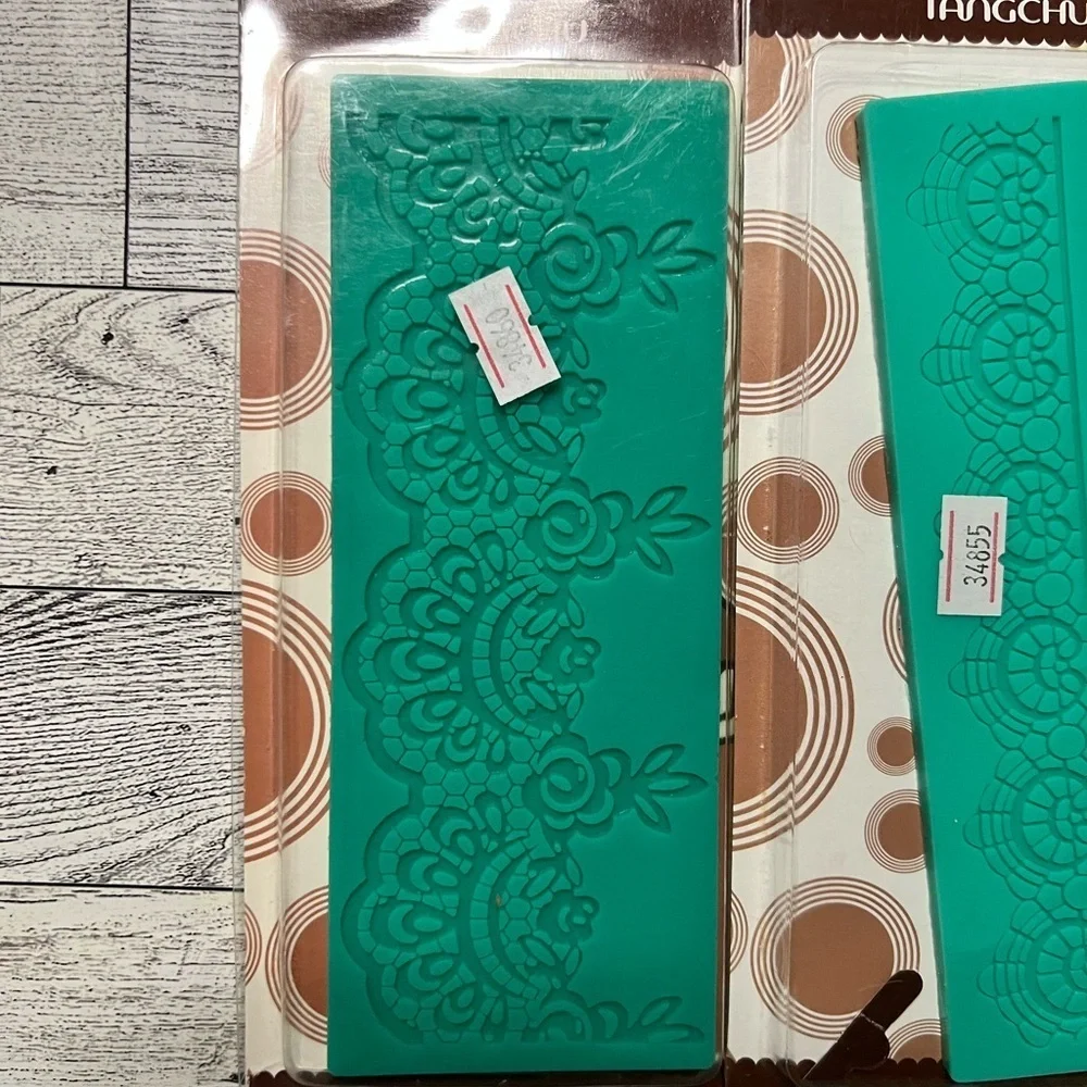 Tangchu Green Silicone Lace Gumpaste Mat Mold Set